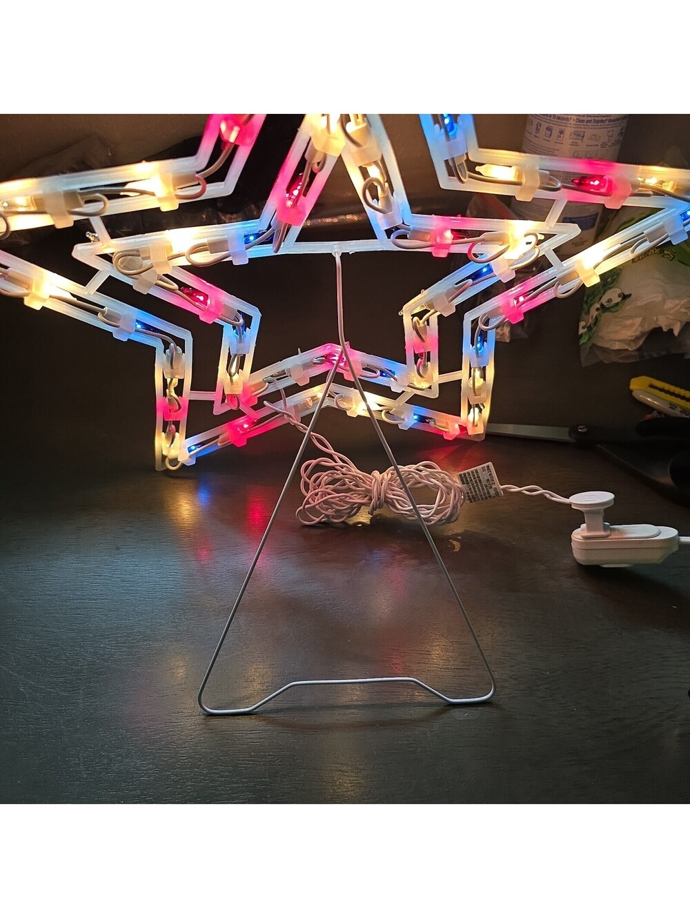 17'' Red White Blue Star Window Silhouette Lights 4th July Patriotic Memorial - Picture 6 of 15